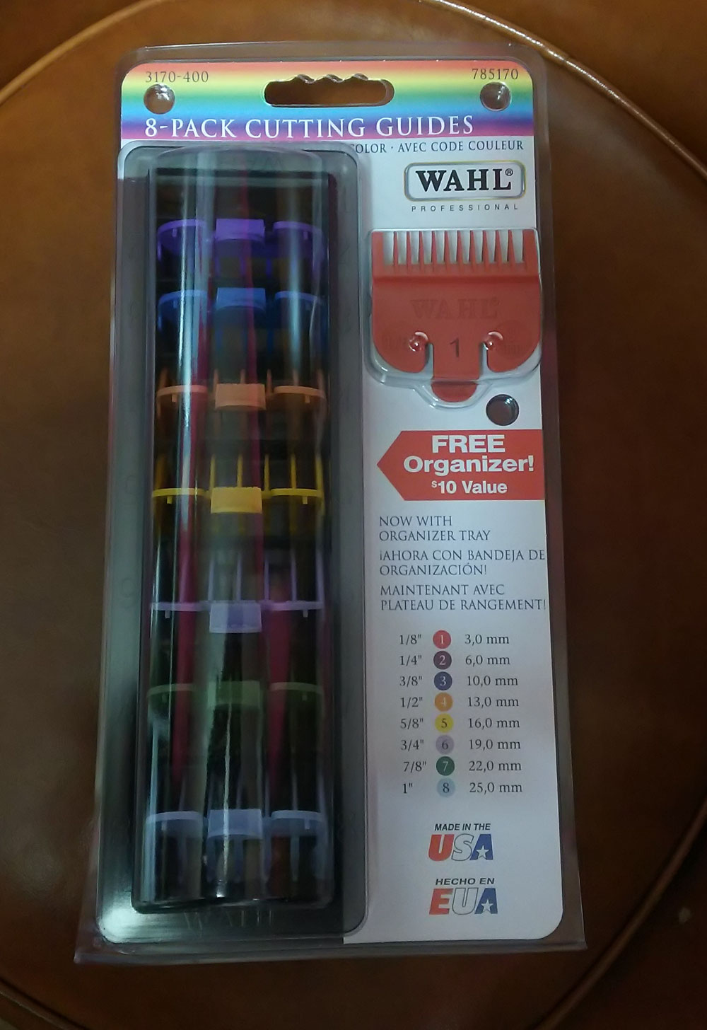 Wahl　８Pack Colored Cutting Attachment Guides