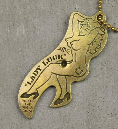 LADY LUCK girl opner key ring　METALIZE CO.