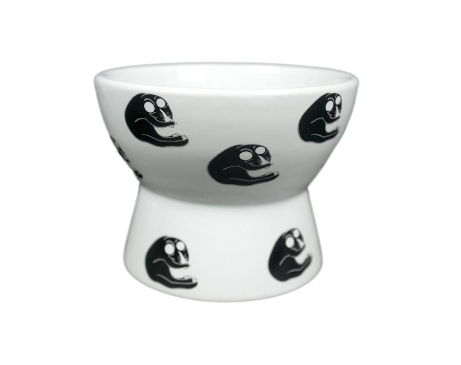 Monmon Cats Black Skull Bowl