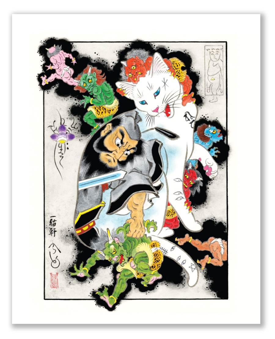 MonmonCats Hero Cat Print