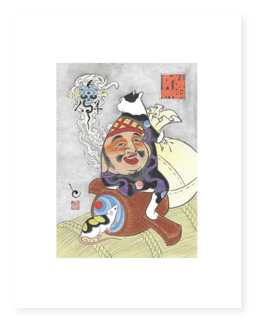 MonmonCats Daikoku Print Print